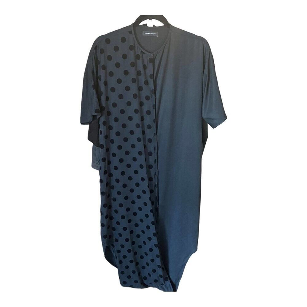 Assembly New York Women's Shirt Dress Short Sleeve Black Polka Dots Size Small